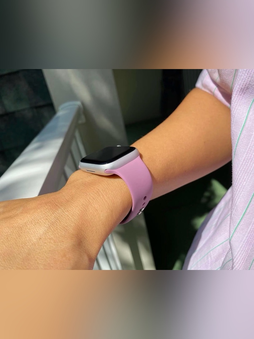 Apple Watch Band Sarina Soft-Touch Silicone - Mauve Pink Purple
